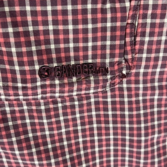 Gander MTN Plaid Button Up Shirt Long Sleeve Two‎ Pockets Marron Mens 2XL - Picture 7 of 8